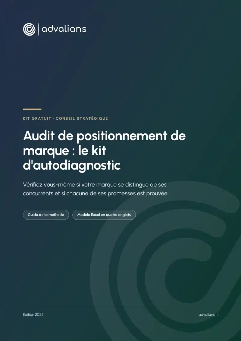 Couverture du guide Audit de positionnement de marque, le kit d'autodiagnostic